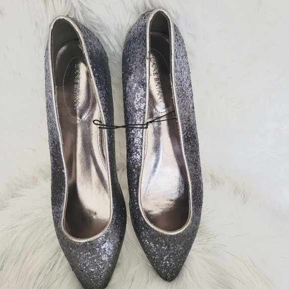 Lane Bryant Shoes New Lane Bryant Silver Glitter Flat Shoes Poshmark